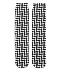 💝 Socks: Houndstooth Black/White