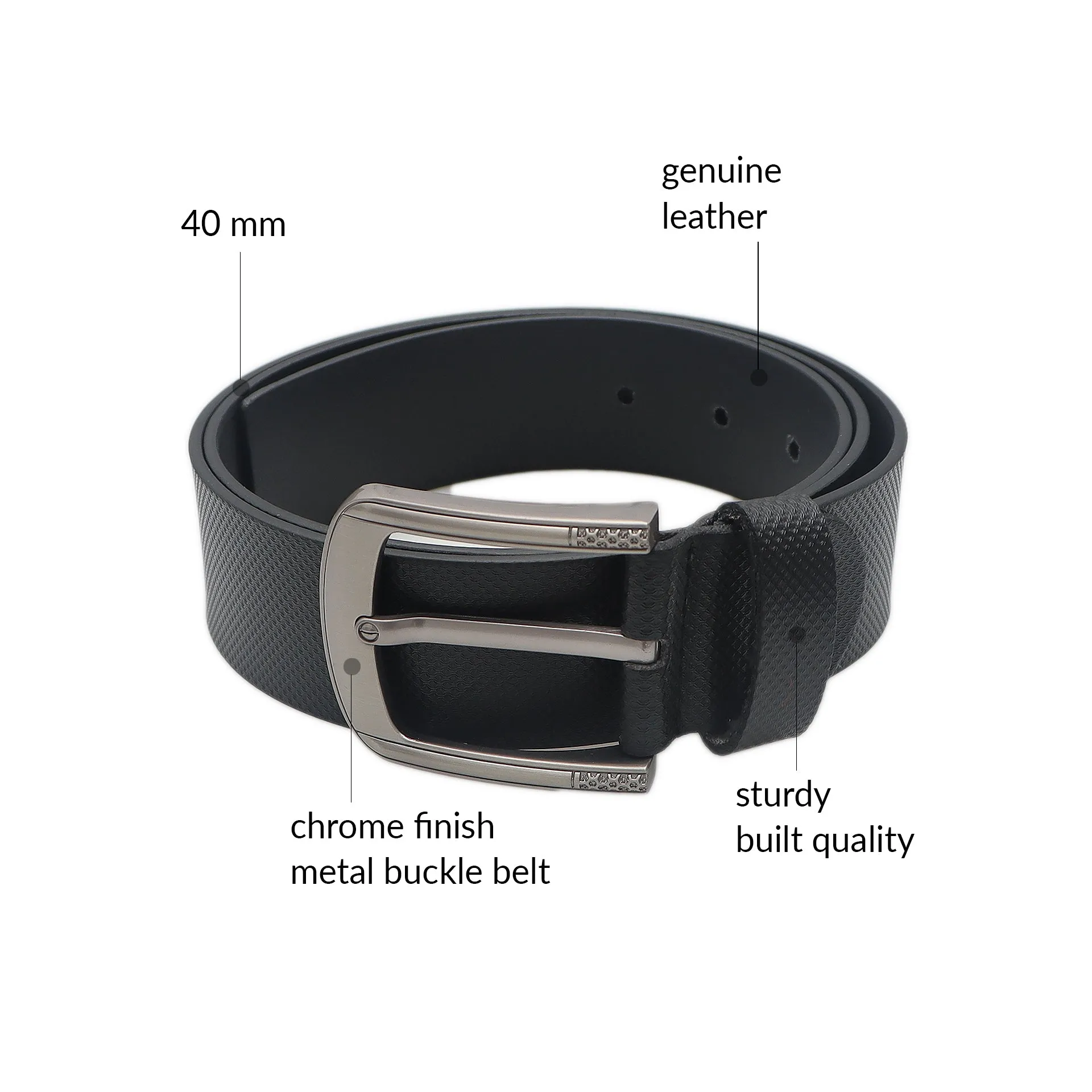 4188 Textured Leather Belt for Men