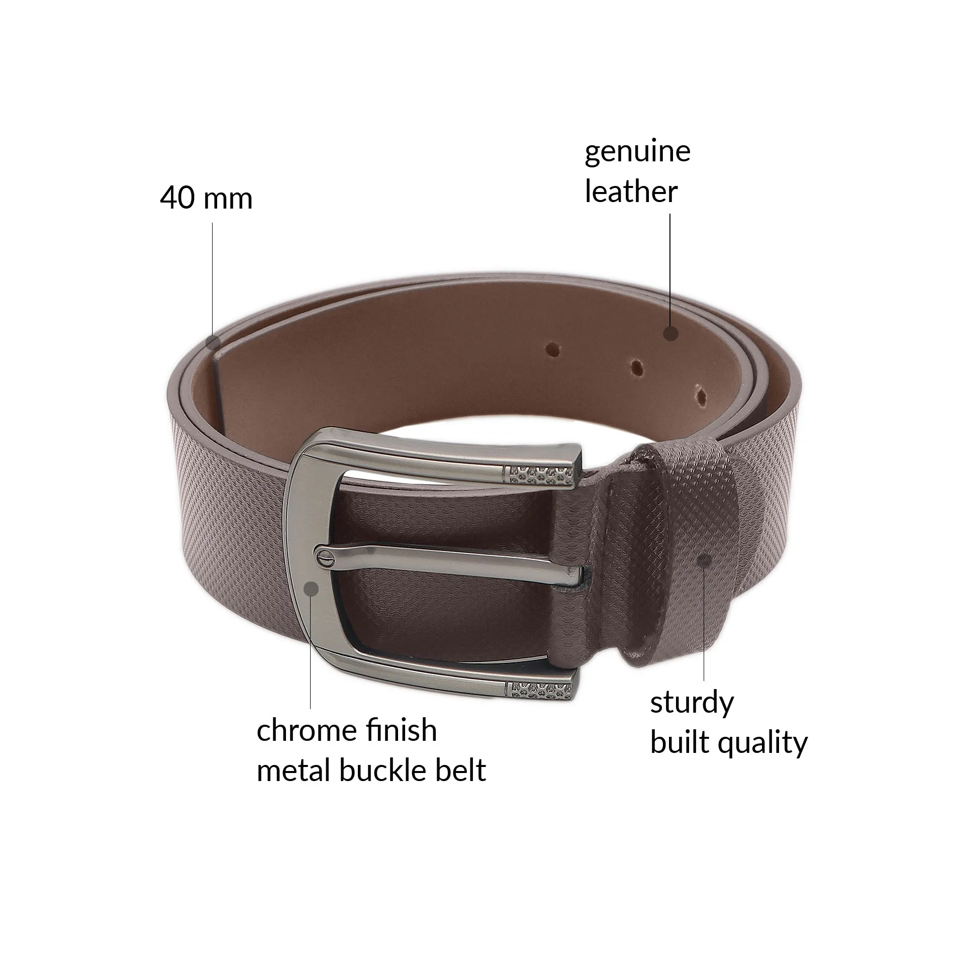 4188 Textured Leather Belt for Men