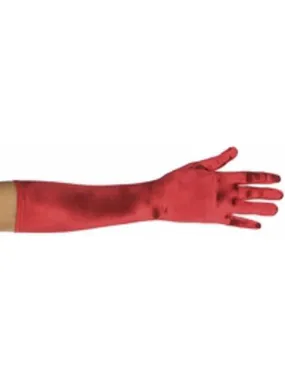 Adult Red Elbow Length Opera Gloves