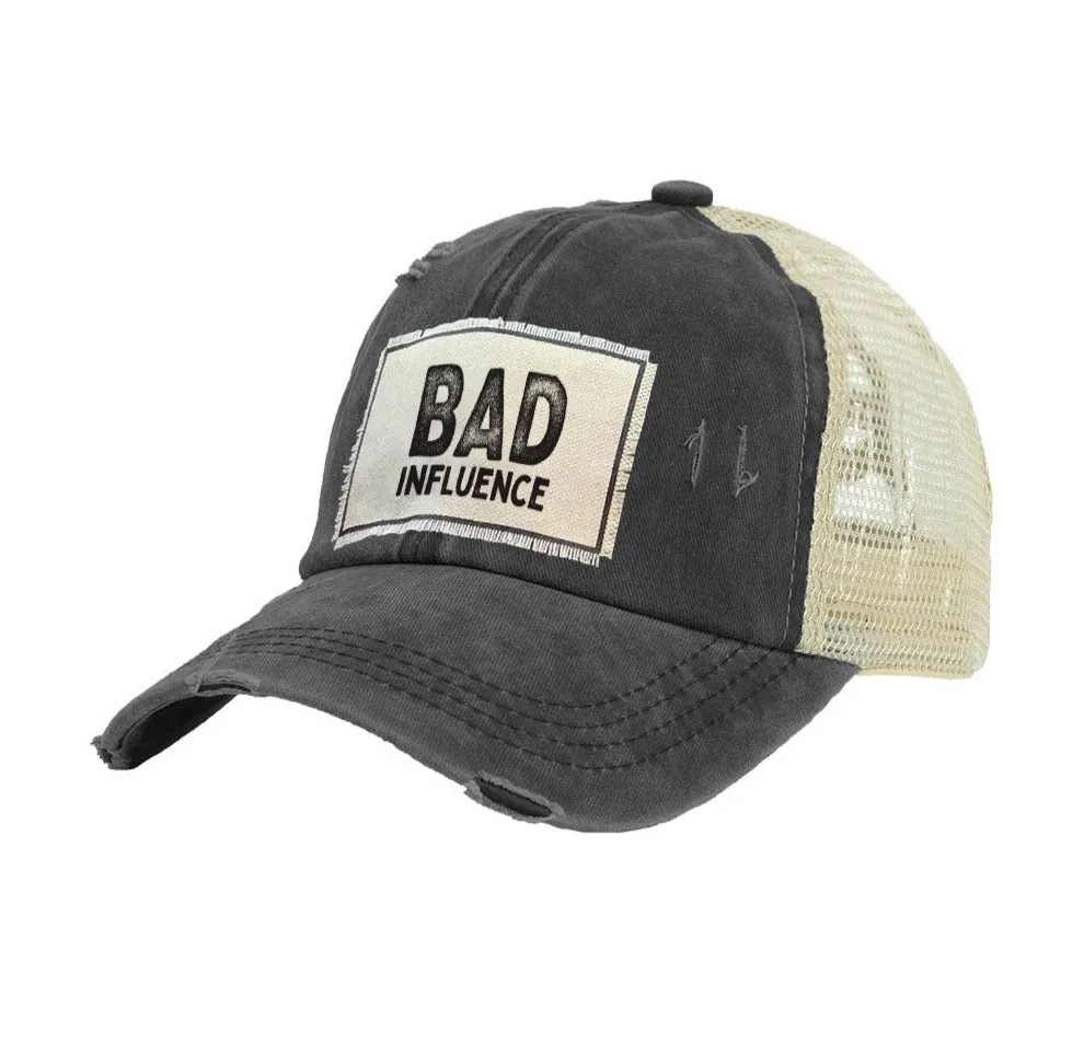 Bad Influence - Vintage Distressed Trucker Adult Hat