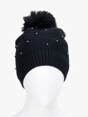 Beanie With Fur Pom Pom