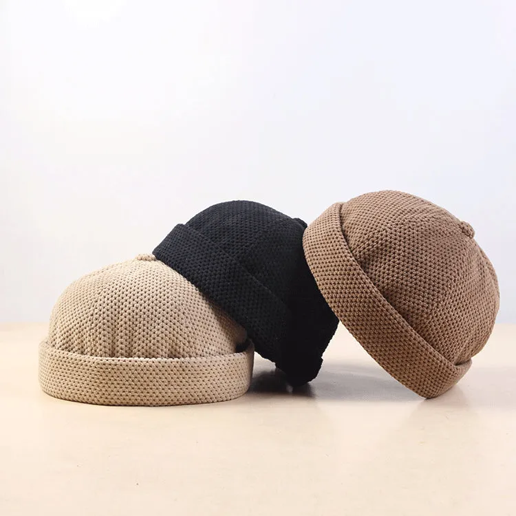 Beanies Hat Female Autumn Winter Japanese Dome Beanie Skullcap Vintage Painter Hat