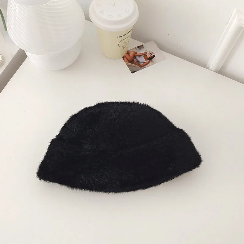 Beanies Lamb Wool Dome Skullcap Women's Winter Japanese Fashion Warm Hat