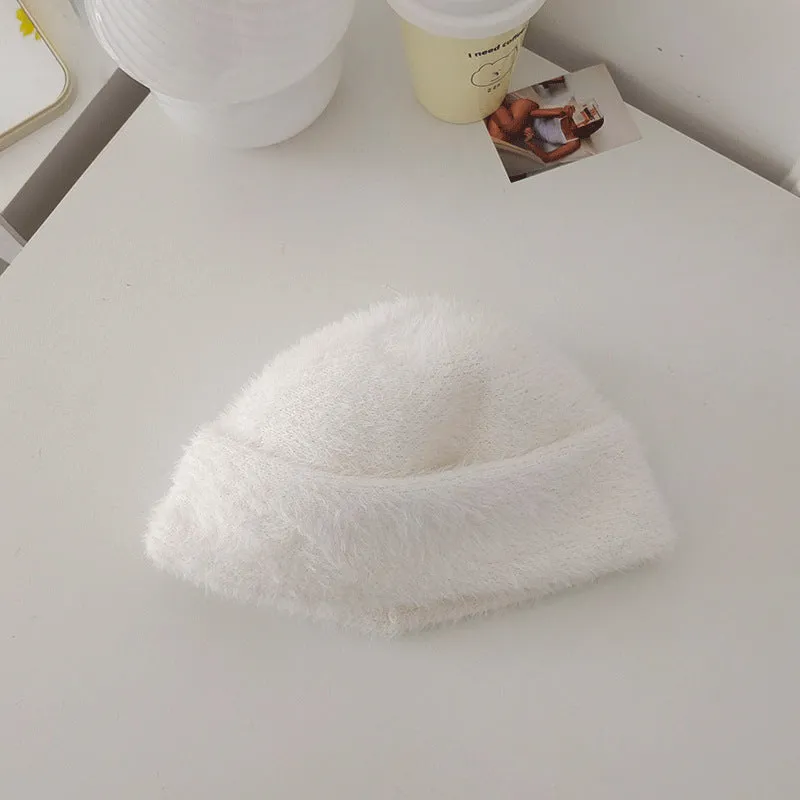 Beanies Lamb Wool Dome Skullcap Women's Winter Japanese Fashion Warm Hat