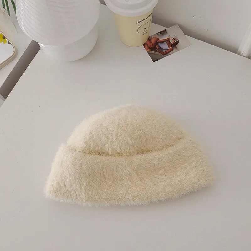 Beanies Lamb Wool Dome Skullcap Women's Winter Japanese Fashion Warm Hat