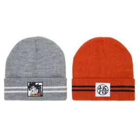 Bioworld Dragon Ball Z Knit Cuff Cap With Patches 2 Beanie Set