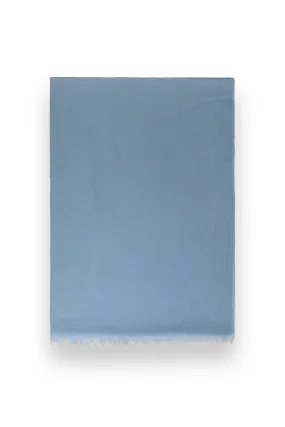 blue Lightweight Woven Cashmere Scarf