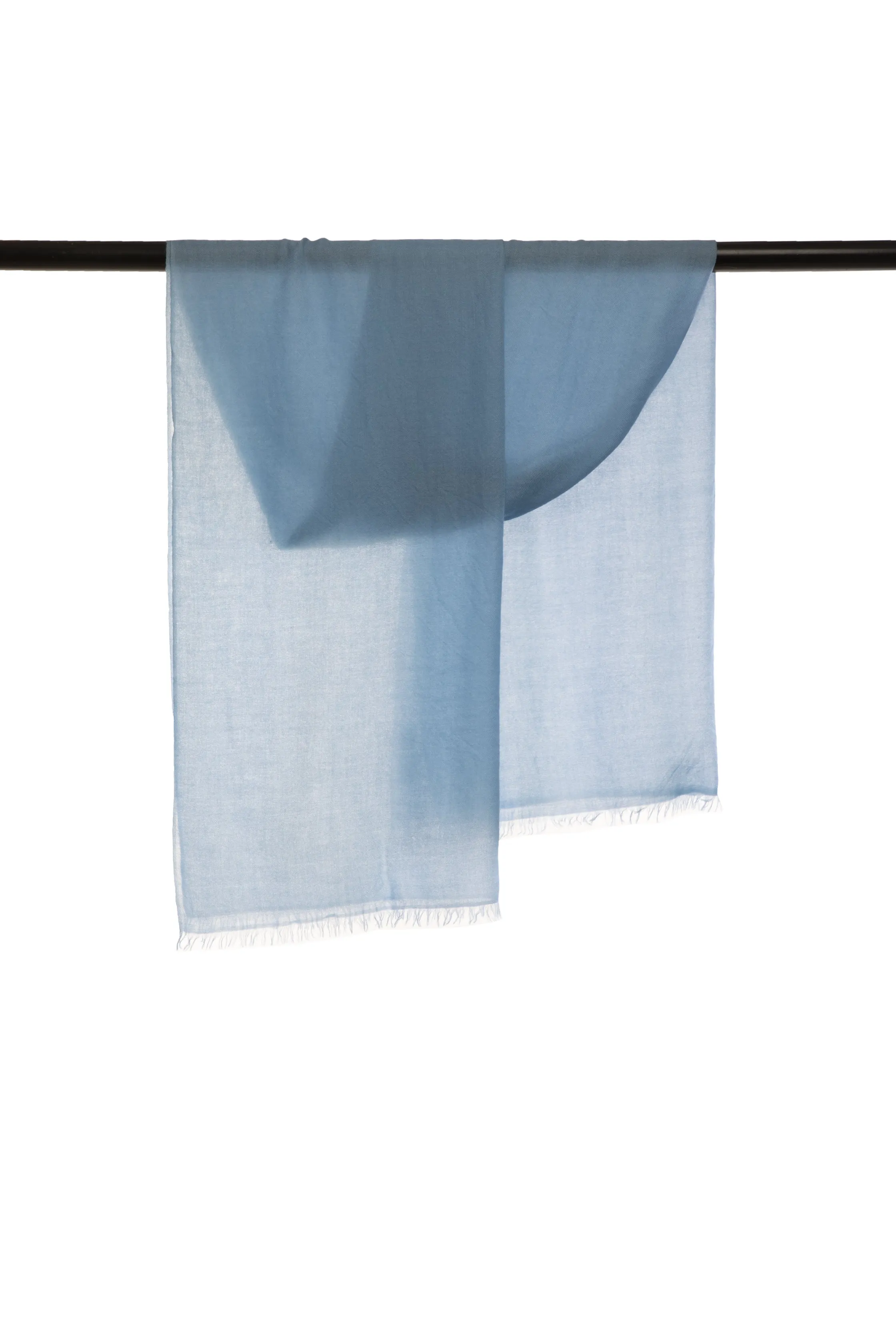 blue Lightweight Woven Cashmere Scarf