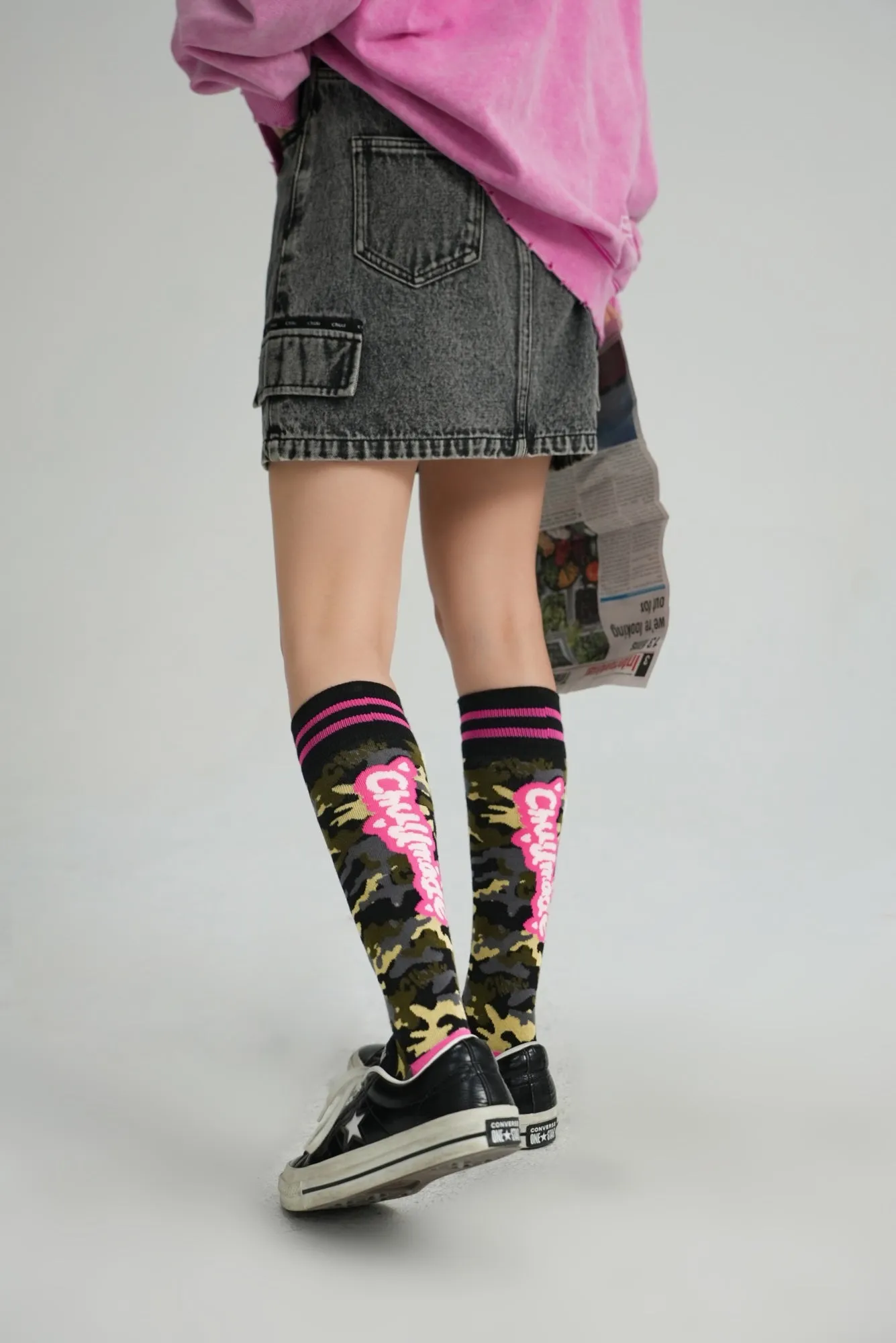 Camouflage Jacquard Knit Socks