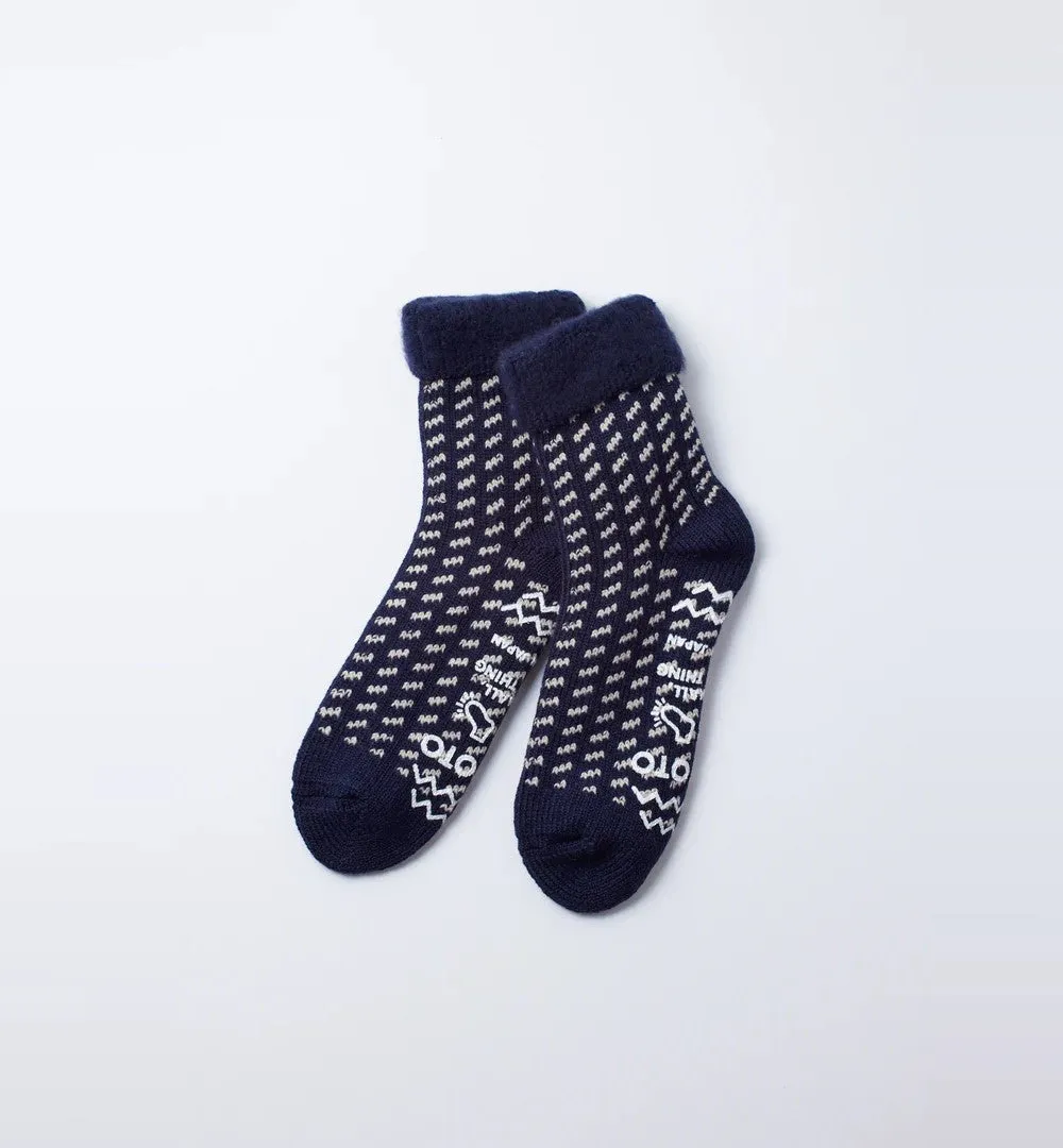 Comfy Room Socks "Bird's Eye" (Navy)