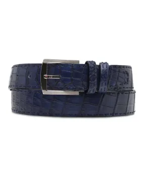 Crocodile Belt in Blue