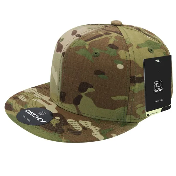 Decky 6302 - MultiCam Snapback Hat, Camo Flat Bill Cap - CASE Pricing