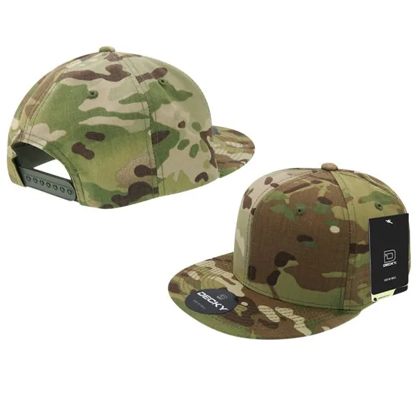 Decky 6302 - MultiCam Snapback Hat, Camo Flat Bill Cap - CASE Pricing