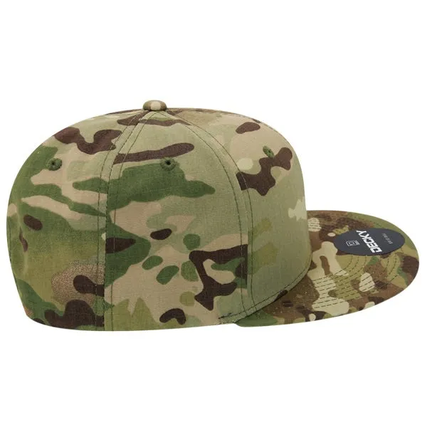 Decky 6302 - MultiCam Snapback Hat, Camo Flat Bill Cap - CASE Pricing