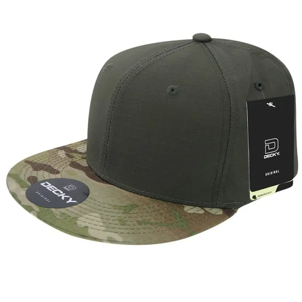 Decky 6302 - MultiCam Snapback Hat, Camo Flat Bill Cap - CASE Pricing