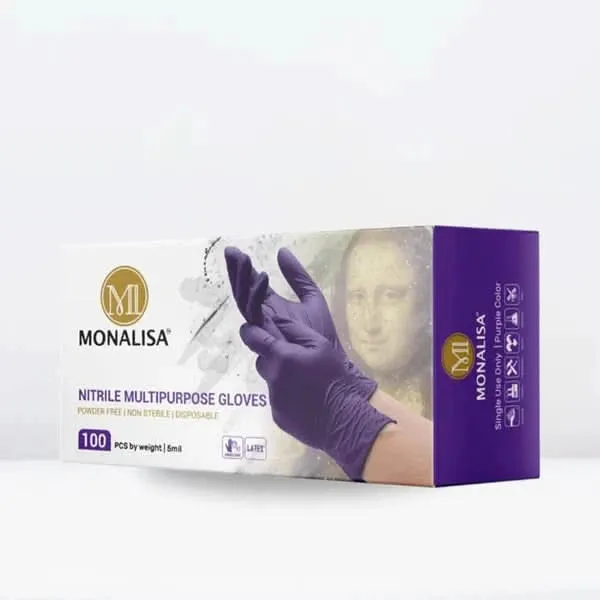 Disposable Gloves Monalisa Purple 5mil Nitrile Gloves CMONPPL5