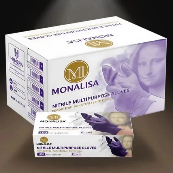 Disposable Gloves Monalisa Purple 5mil Nitrile Gloves CMONPPL5