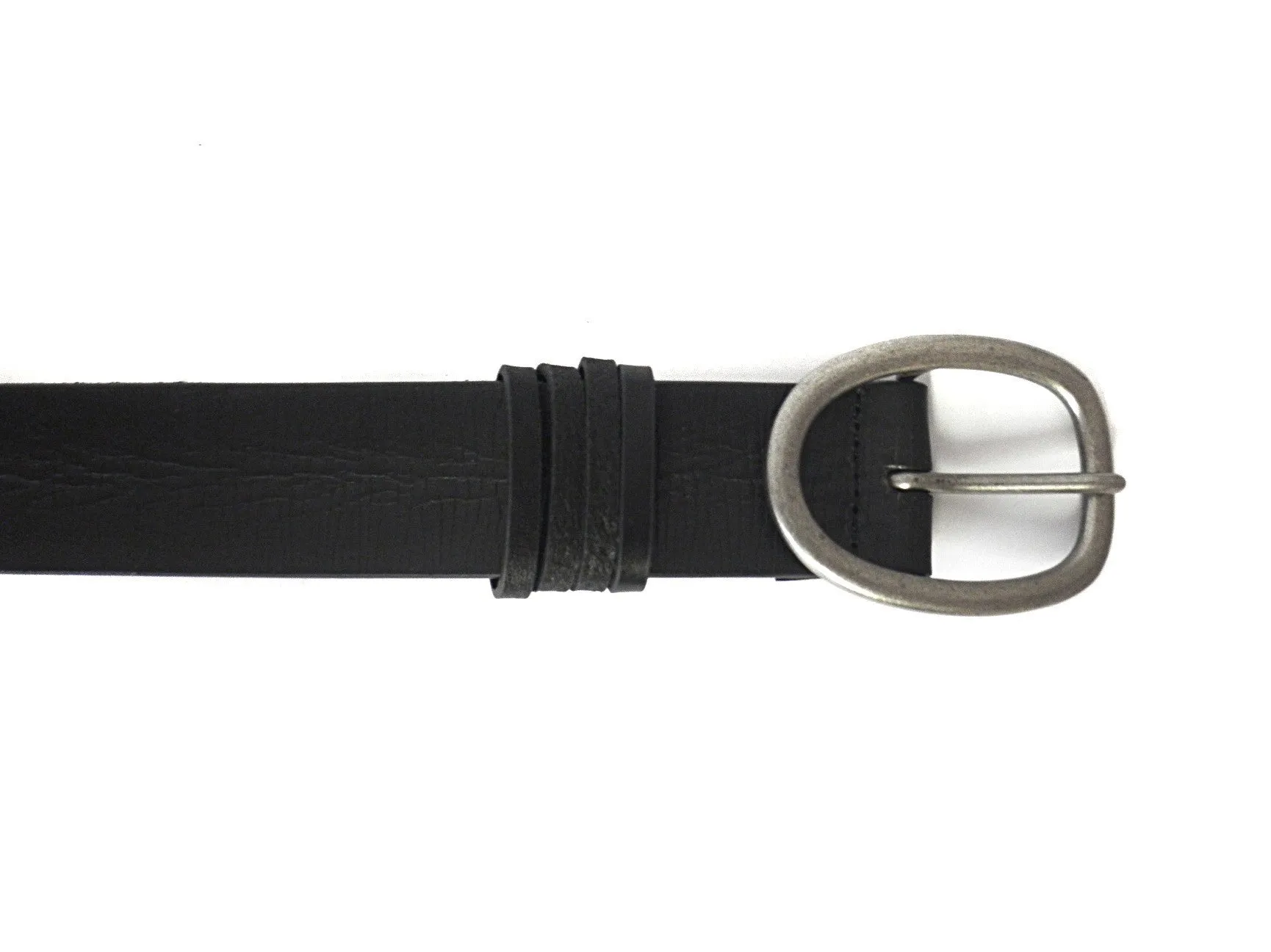 EDWIN - Mens Black Leather Dress Belt