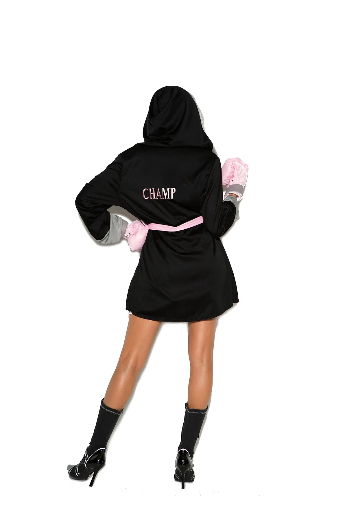 Elegant Moments Prizefighter - 4 pc. costume includes top, shorts, hooded robe and gloves.