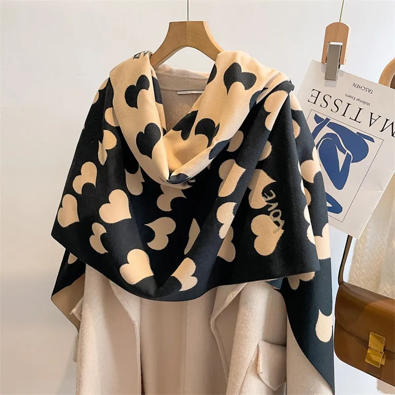 Floral Print Winter Scarf