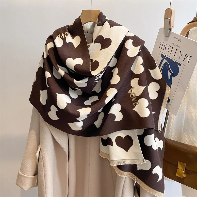 Floral Print Winter Scarf