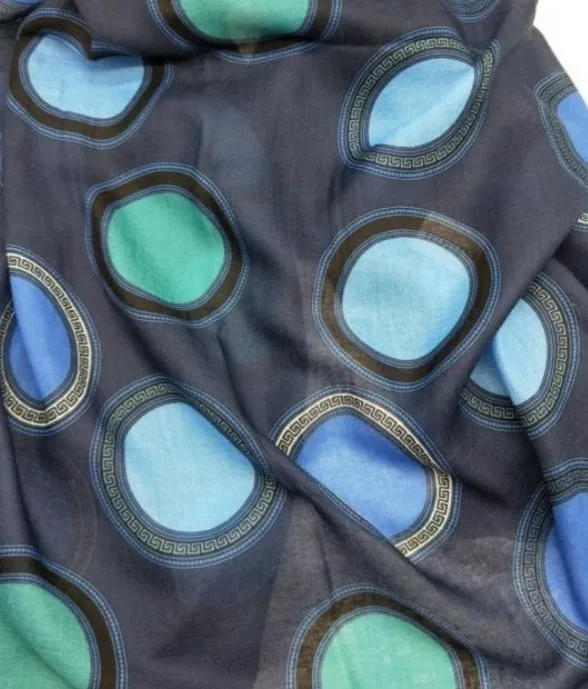 Geometic Circle print scarves