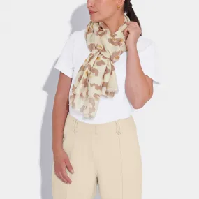 Katie Loxton Foil Printed Scarf Abstract Flower