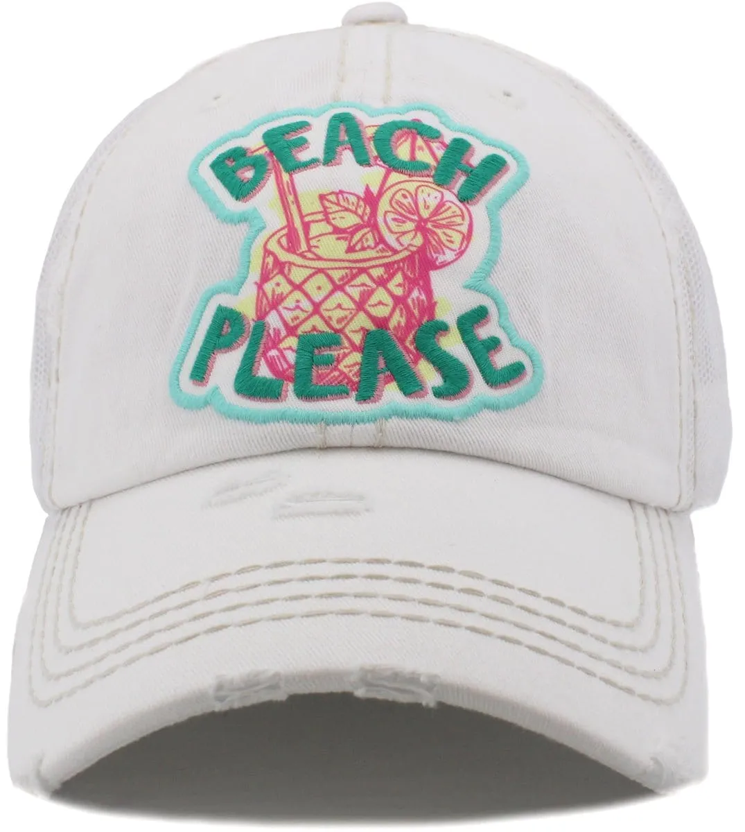 KBV1431 "Beach Please" Vintage Distressed Ballcap