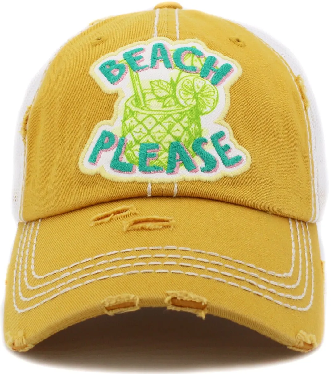 KBV1431 "Beach Please" Vintage Distressed Ballcap