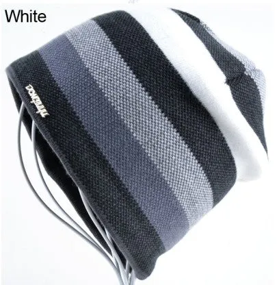 Knitted Wool Beanies Hats for Men - White,Red,Yellow,Brown