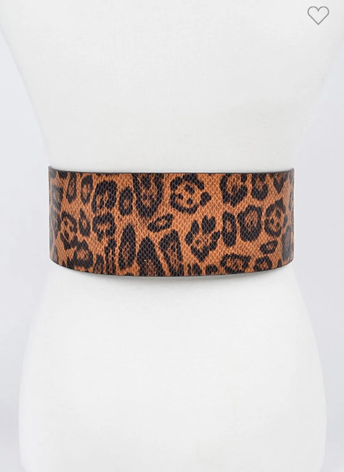 Leopard Rectangle Buckle Belt- Curvy