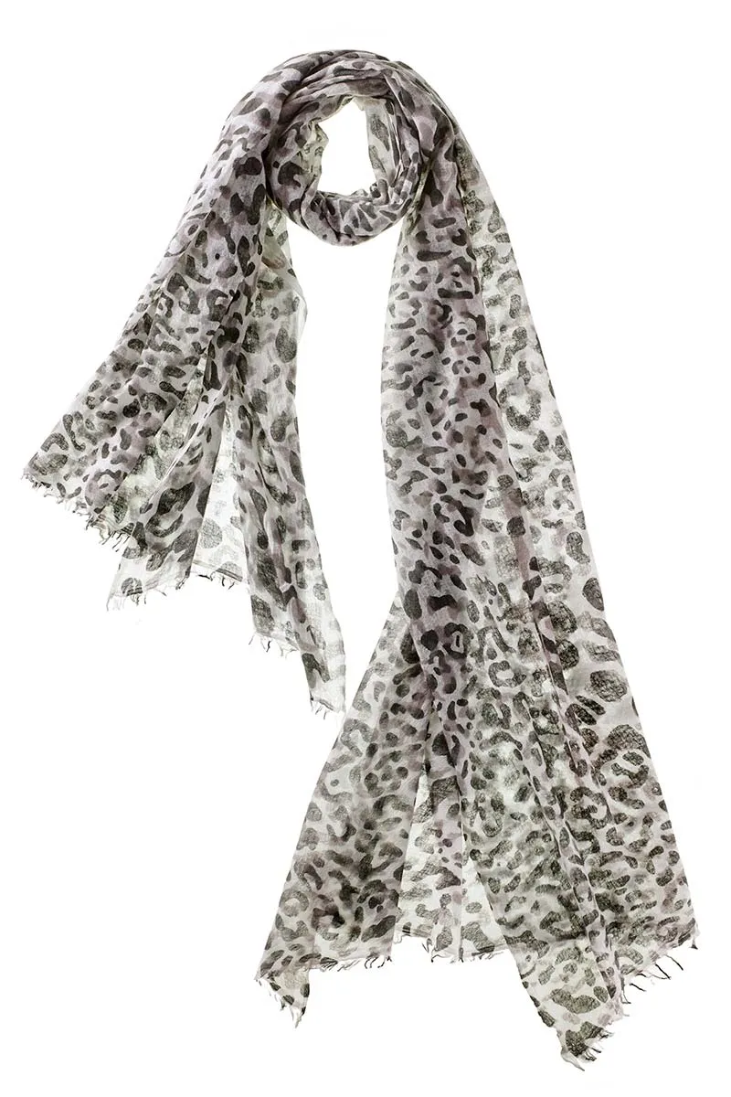 Leopard Scarf - Olive