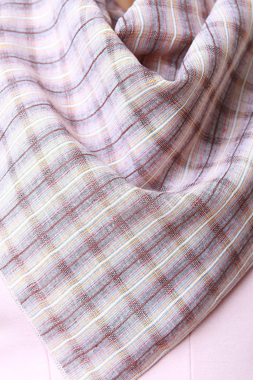 Lightweight Plaid Self-Tie Scarf