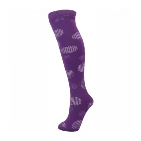 Manbi Patterned Thermal Ski Socks Dotty Purple