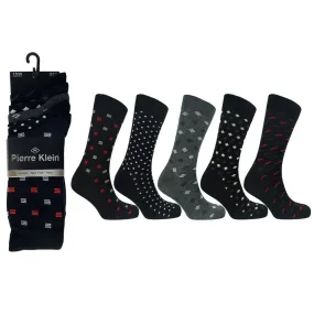 Men's 5 Pack Pierre Klein Assorted Socks