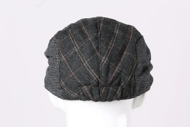 Men's Autumn/Winter Plaid Woolen Cap