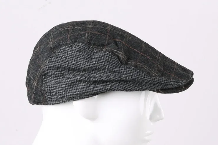 Men's Autumn/Winter Plaid Woolen Cap