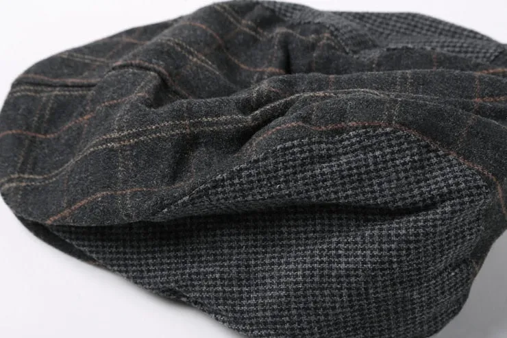 Men's Autumn/Winter Plaid Woolen Cap