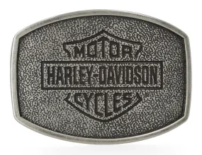 Men's Bar & Shield Plaque Belt Buckle, Antique Nickel Finish