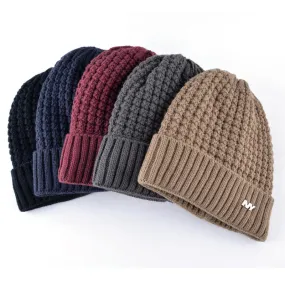 Men's Knitted Winter Beanie - Black,Red,Gray,Khaki,Blue