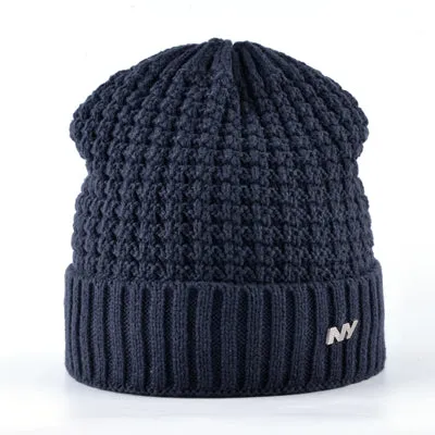 Men's Knitted Winter Beanie - Black,Red,Gray,Khaki,Blue