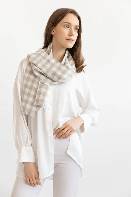 Natural linen scarves