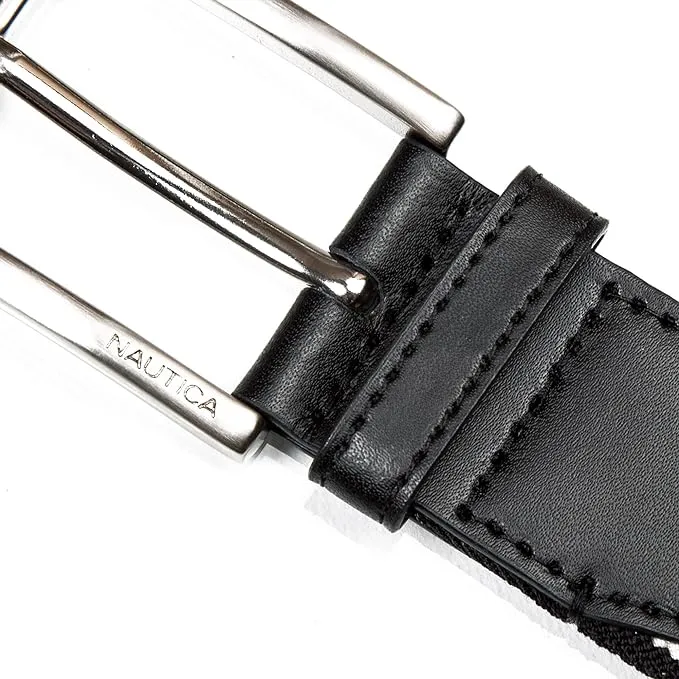 Nautica Men's Bold Fashion and Dress Leather Belt with Metal Buckle