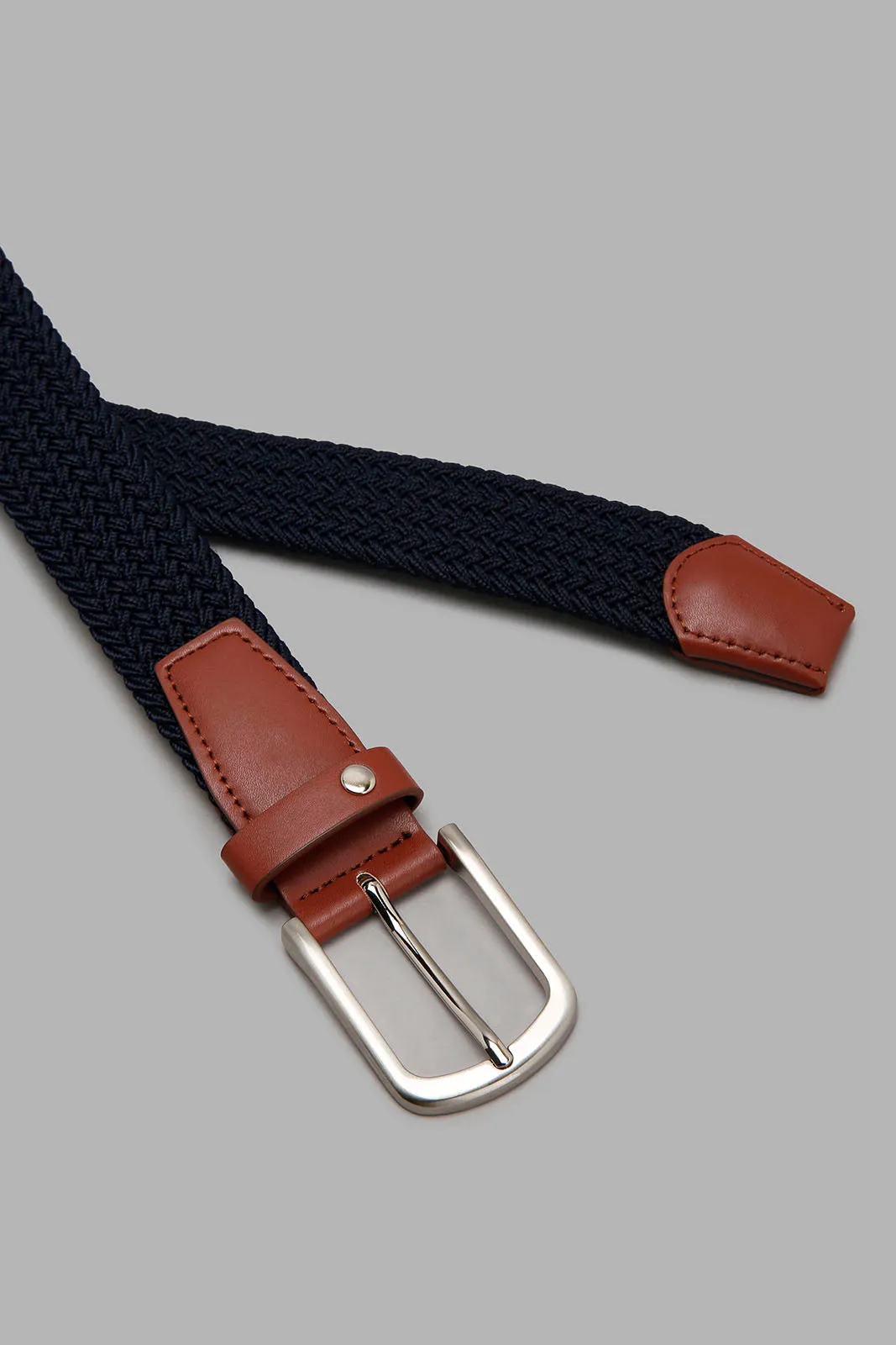 Navy Textured Belt