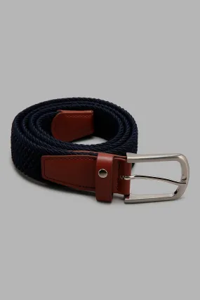 Navy Textured Belt