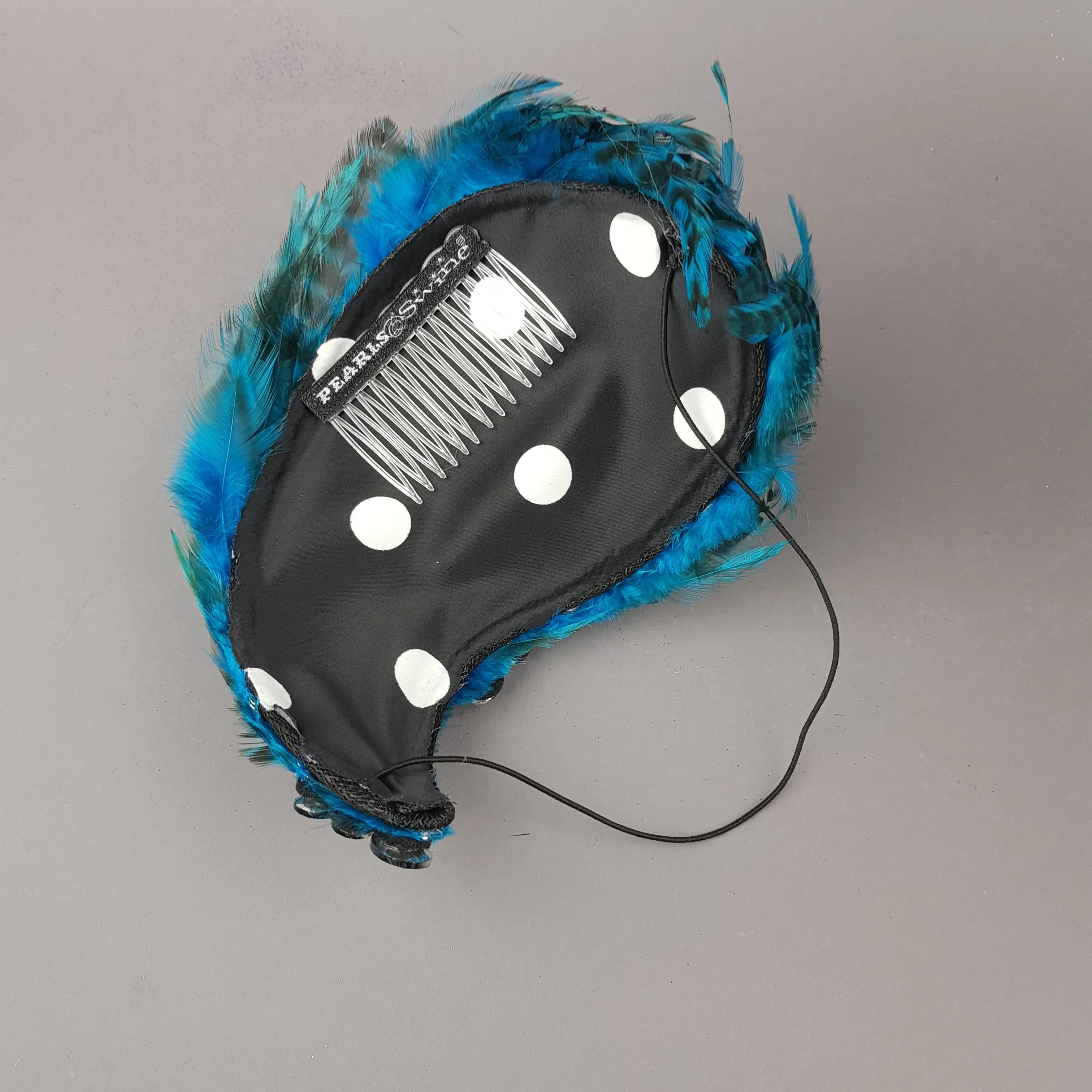 "Plume in Blue" Vintage Inspired Feather & Jewel Fascinator