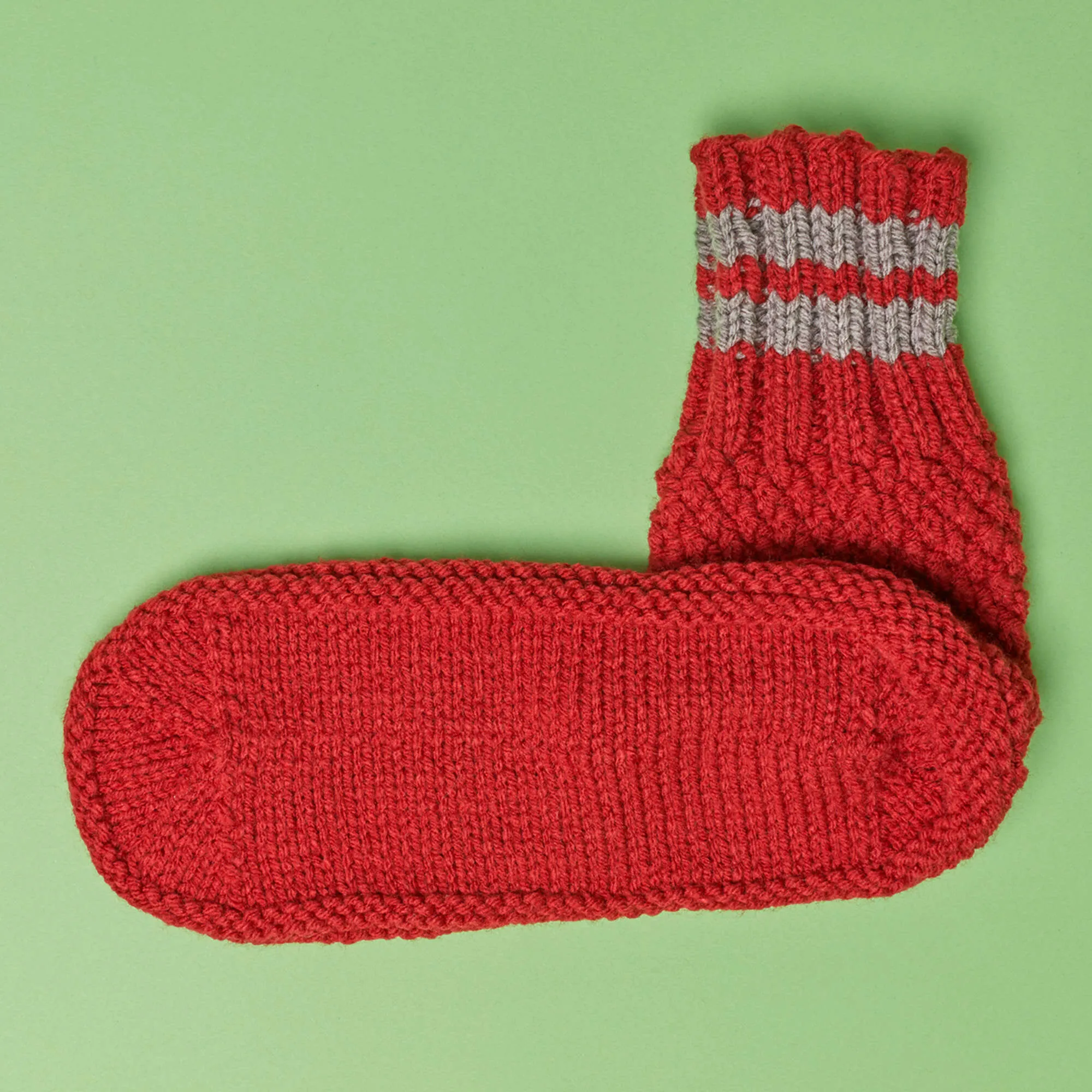 Red Heart Get Comfy Knit Slipper Socks