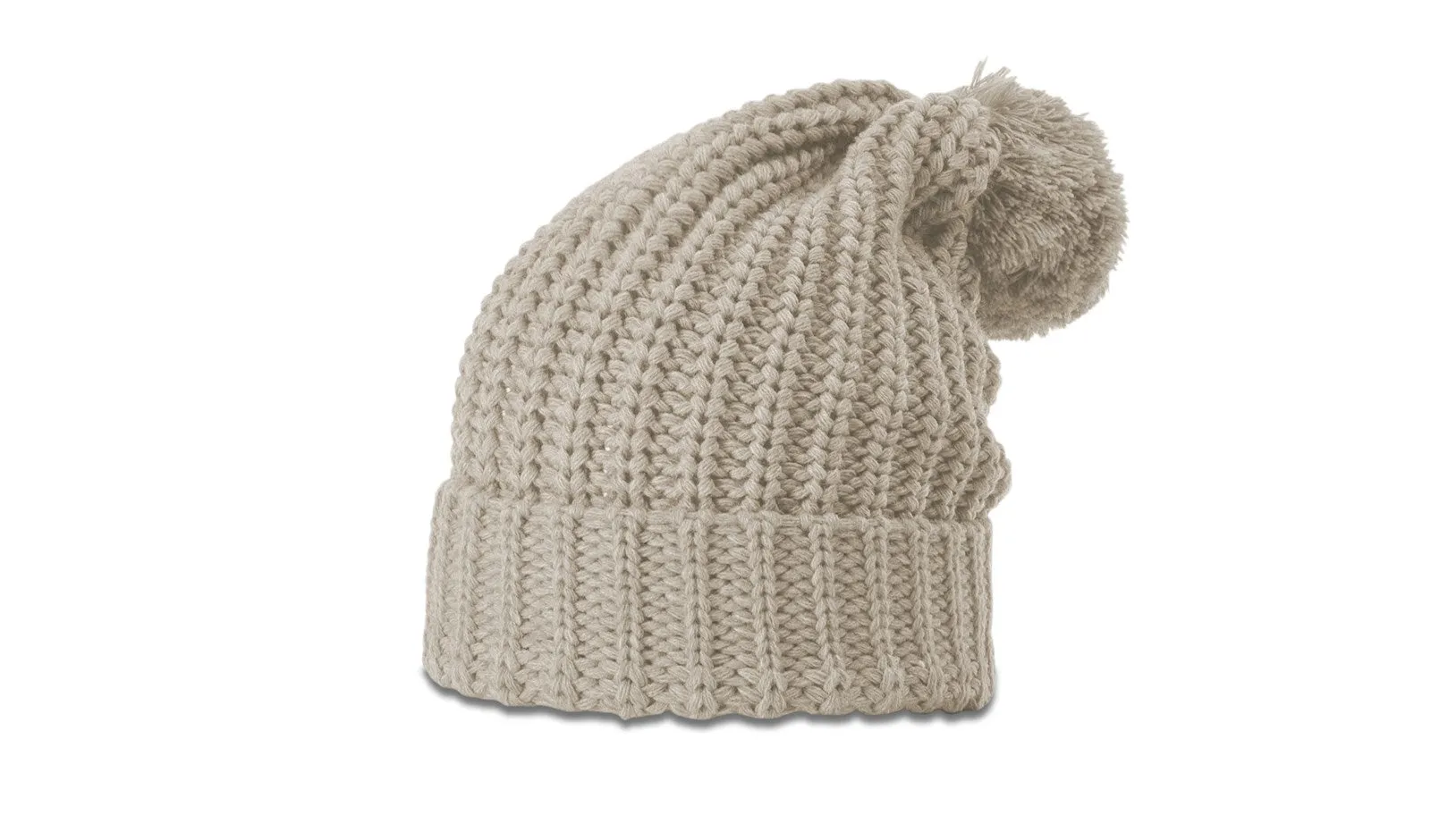 Richardson 143 Chunk Cable Beanie w/Cuff & Pom | Cozy Cable Knit Beanie - Min. 12 Beanies Per Order, Mix & Match