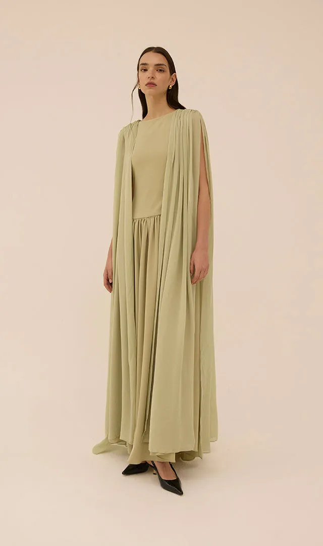 Sahab Scarf Dress in Sage